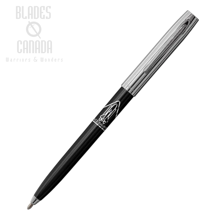 Fisher Space Pen Shuttle Pen, Black/Chrome with Shuttle Design, FPS294